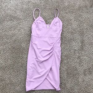 Lavender Ruched BodyCon dress